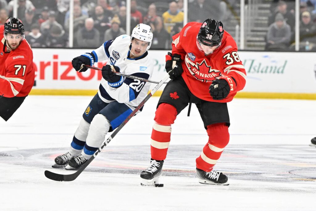 Kanadan olympiajengin mustahevonen hillittömässä iskussa