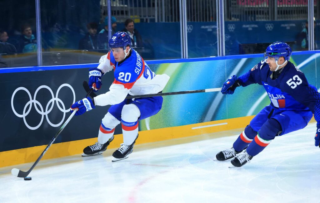 Montreal Canadiensin slovakialaishyökkääjä Juraj Slafkovsky olympialaisissa